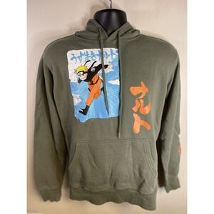 Naruto Hoodie Mens Small Green Shippuden Collection Graphic Viz Media Manga